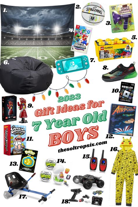 Christmas Gifts for 7 Year Old Boys - The Soltrop Six Christmas Gifts For 7 Year Boy, Gifts For 7 Year Boy, Outside Toys For Boys, Big Christmas Gifts, Christmas Presents For Boys, Stocking Stuffers For Boys, Stocking Stuffers For Girls, Christmas Guide, Christmas Gifts For Boys