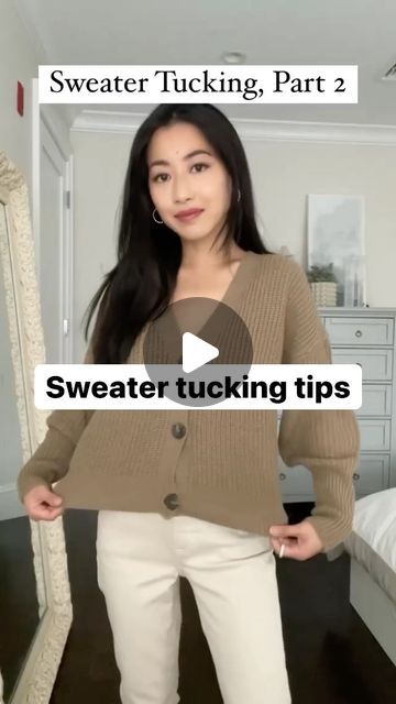 OOTD Gals on Instagram: "Sweater tucking tips ❤️Which one is your favorite? 📸: @jeanwang - #fashiontips #styletips #sweater" 2022 Sweater, Sweater Hacks, Fashion Videos, Which One Are You, Fashion 2020, Sweater Cardigan, Ootd, On Instagram, Fashion Tips