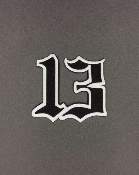 13 Graffiti Number, Lucky Number 13 Tattoo, 13 Number Design, 13 Tattoo Number Ideas, Lucky Pictures, 13 Tattoo Designs, Number 13 Tattoos, Graphic Numbers, 13 Drawing