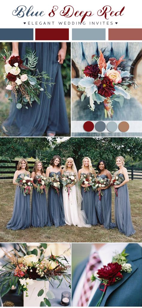 Wedding Color Scheme Ideas, Wacky Wedding, August Wedding Colors, Wedding Motif, Color Scheme Ideas, Fall Wedding Color Schemes, Wedding Color Scheme, Wedding Color Pallet, Blue And Burgundy