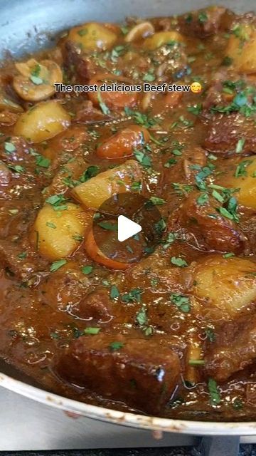 Beef Stew Chunks Recipes, Beef Stew Videos, Beef Stew Video, Delicious Beef Stew, Beef Stew Stove Top, Homemade Beef Stew Recipes, Delish Videos, Oven Beef Stew, Tasty Beef Stew