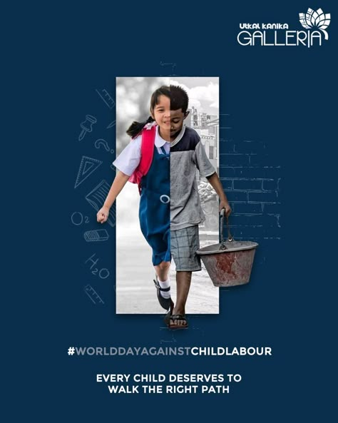 Anti Child Labour Day Creative Ads, Child Labour Day Creative Ads, Childrens Day Creative Ads, Children's Day Creative Ads, Children Day Poster Design, World Day Against Child Labour, Child Labour, Children Education, Disabled Children