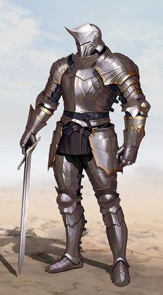 Armor knight, seokkyo jeong on ArtStation at https://www.artstation.com/artwork/1vbq8 Plate Armor, Armadura Medieval, Knight Art, Knight Armor, Medieval Armor, Fantasy Armor, Armor Concept, Fantasy Warrior, Fantasy Inspiration