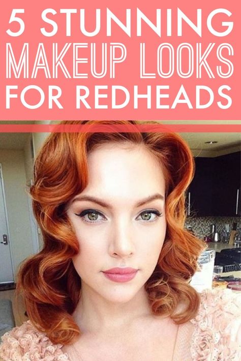 5 Stunning Makeup Looks For Redheads - Society19 Makeup Looks For Redheads, Stunning Makeup Looks, Red Hair Makeup, Red Hair Green Eyes, Red Copper Hair Color, Red Hair Blue Eyes, Fair Skin Makeup, Copper Red Hair, Dag Make Up