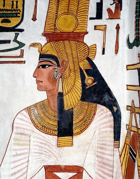 Queen #Nefertari "The Beloved of the Goddess of Mut” The lovely #queen Nefertari was a very educated queen who used some unique skills in diplomatic relations. She married pharaoh #RamessesII when she was only 13 years old  #Egypt #AncientEgypt #Egyptology #Egyptologist #History #EgyptHistory #thisisegypt #Nefertari #RamessesII #AbuSimbelTemple Ancient Egyptian Women, Queen Nefertari, History Wallpaper, Starověký Egypt, Egyptian Painting, Egiptul Antic, History Queen, Ramses Ii, Ancient Egypt Art