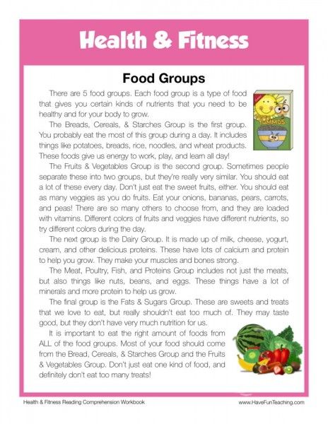 Food Groups Character Stories, English Comprehension, Teaching Reading Comprehension, English Stories For Kids, Reading Comprehension Lessons, English Teaching Materials, Have Fun Teaching, English Worksheets For Kids, Fitness Plan