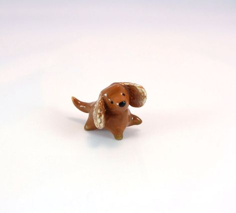 Custom Order Simple Porcelain Dog Pet Portrait, Custom Miniature Dog Wee Ceramic Clay Dog Pet Portrait, Porcelain Dog Collectable Figurine - Etsy Clay Dog, Miniature Dog, Porcelain Dog, Clay Diy Projects, Cocker Spaniel Dog, Clay Figurine, Pottery Crafts, Clay Animals, Ceramic Animals