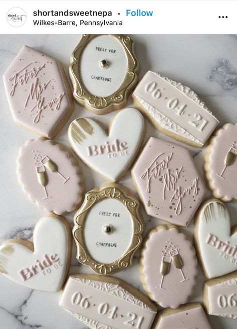 Royal Icing Cookies Bachelorette, Hen Party Biscuits, Hen Party Cookies, Bridesmaid Proposal Cookie Ideas, Hens Party Cookies, Hen Do Cookies, Petals And Prosecco Cookies, Bridal Shower Petals And Prosecco, Hens Cookies