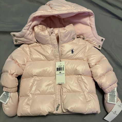 Polo Baby Girl 6-9 Month Puffer Jacket Light Pink Winter Jackets 2024, Polo Puffer Jacket, Ralph Lauren Puffer Jacket, Ralph Lauren Coats, Polo Jacket, Pink Puffer Jacket, Ralph Lauren Jacket, 2000s Style, Steve Lacy