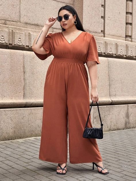 Plus Size Jumpsuit Fall, Wedding Guest Jumpsuit Plus Size, Shein Vacation Outfits 2023 Plus Size, Plus Size Jumpsuit Formal, Plus Size Jumpsuit Outfit, Jumpsuits For Women Plus Size, Plus Size Jumpsuit Outfit Casual, Plus Size Jumpsuit Formal Shein, Curvy Jumpsuit