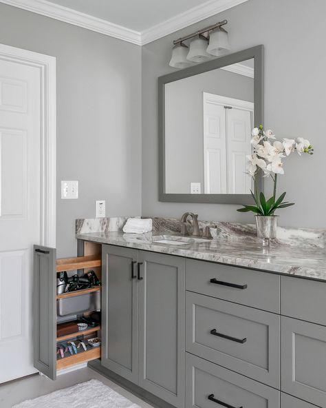 Gray bathroom walls