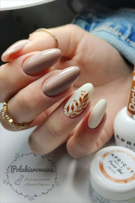 48 Stunning September Nails Colors to Brighten Up Your Fall Fall Nail Neutral Colors, Fall Themed Nails Almond, Acrylic Nail Fall Designs, Coffin Shaped Fall Nails, Mail Designs Fall, Trendy Nails For Fall, Maternity Nail Ideas, Fall Nails Wedding, Fall Nails Simple Almond