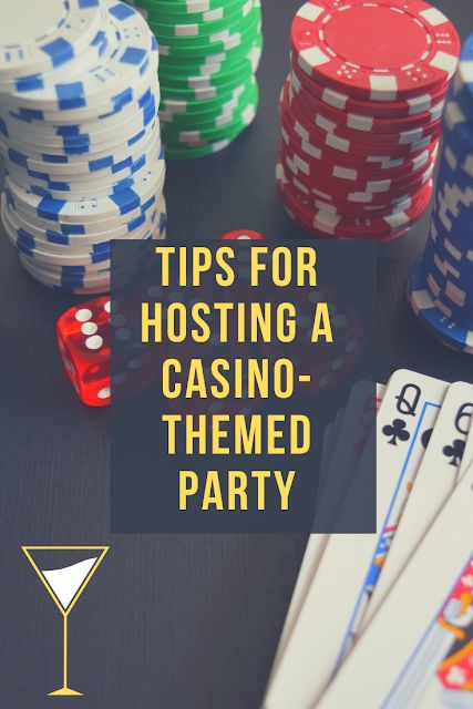 Tips for Hosting a Casino-Themed Party Poker Themed 40th Birthday, Vegas 60th Birthday, Casino Night Menu Ideas, Vegas Games Diy Casino Night, Birthday Party Casino Theme, Casino Theme Game Ideas, Casino Night At Home Parties, Home Casino Party, Gambling Party Games