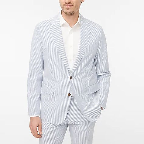 Men's Suits & Blazers | J.Crew Factory Brown Sport Coat, Chambray Jacket, Seersucker Suit, Sports Coat, Tuxedo For Men, Japanese Cotton, Sports Blazer, Men's Suits, Linen Blazer