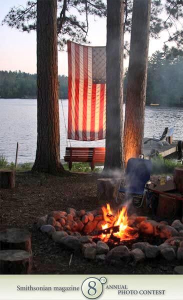 🏼🏼 Lake Living, Home Of The Brave, Lake Cabins, Land Of The Free, Cabin Life, Star Spangled, Outdoor Wood, Back To Nature, American Pride