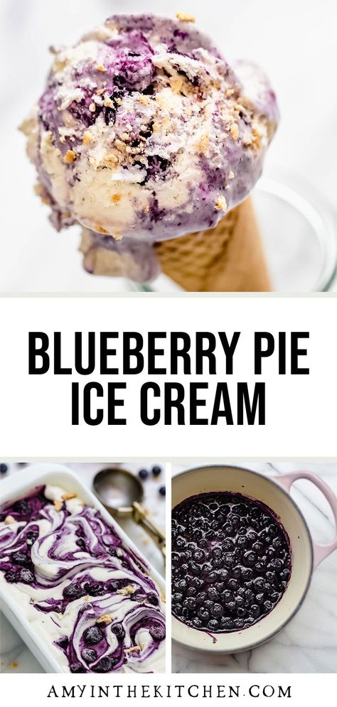 Ice Cream Snap, Aesthetic Ice Cream, Homemade Ice Cream Recipes Machine, Ice Cream No Churn, Ice Cream Recipes Machine, Pie Ice Cream, Blueberry Ice Cream, Ice Cream Maker Recipes, Homemade Vanilla Ice Cream