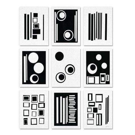 Geometric Art Black And White, Shape Design Graphic, Geometrical Shapes Design, Design For Canvas, Shape Project, Abstract Black And White Art, Black White Abstract Art, Framing Design, Black And White Graphics