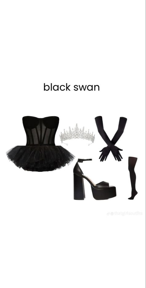 Individual Halloween Costumes College, Brunette Halloween Costumes Ideas 2024, Brunette Halloween Costumes Ideas, College Halloween Costume Ideas, Halloween Costumes Brunette, Halloween Costume Inspiration, College Halloween Costume, Swan Costume, Black Swan Costume