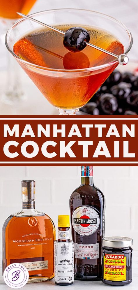 Classic Manhattan Cocktail Recipe, Easy Manhattan Cocktail, How To Make A Manhattan, Maple Manhattan Recipe, Best Manhattan Cocktail, Manhattan Drink Recipe, Midnight Manhattan Cocktail, How To Make A Manhattan Cocktail, Manhatten Cocktail Recipes