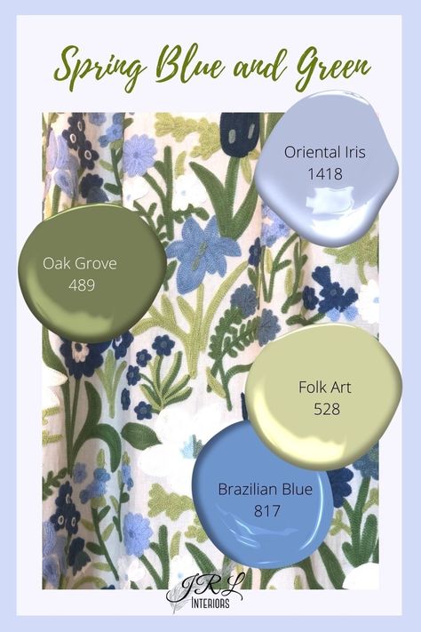 Blue and green spring colors Light Blue And Green Aesthetic, New Colonial Interior Design, Muted Blue Color Palette, Lake House Colors, Cool Interior Design, Cool Interior, Lampe Diy, House Color Palettes, Paint Color Schemes