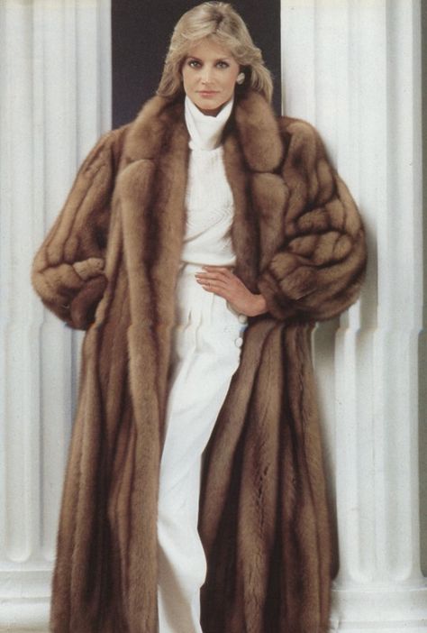 Sable Fur Coat Fur Coat, A Woman, For Sale, White