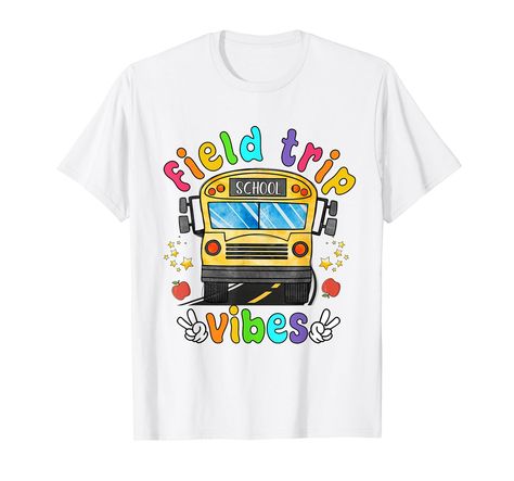 PRICES MAY VARY. Makes a fun with Field-Day design for students and teachers to celebrate days of school for 1st, 2nd, 3rd, 4th, 5th, 6th grade, pre-k, Preschool, Kindergarten, Elementary school, middle school. Ideal for class trips, educational tours, and group activities Field-Trip Vibes design is perfect for teachers, students, kids who want to show their support for field-day 2024. It's the go-to choice for fostering a sense of unity and enthusiasm among field trip participants. Great for birthday, New Year, Christmas. Lightweight, Classic fit, Double-needle sleeve and bottom hem Pre K Field Trip Shirts, Field Trip Shirts, School Middle School, Field Trips, School Trip, Field Day, Student Teacher, Group Activities, Preschool Kindergarten