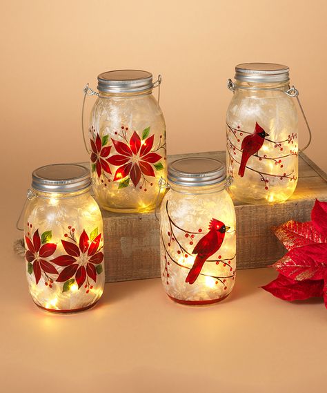 Painted Jars Christmas, Christmas Candle Crafts, Frosted Mason Jars, Christmas Mason Jars Diy, Painting Glass Jars, Hand Painted Wine Bottles, Mason Jar Projects, Diy Glass Bottle Crafts, Christmas Crafts To Make