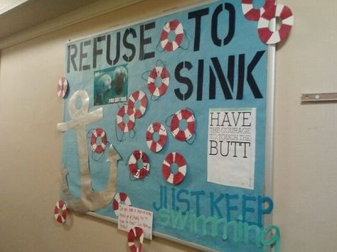 Finals Study Tips, Finals Study, Finding Nemo Theme, Encouragement Board, Nautical Classroom Theme, Beach Theme Classroom, Anchor Theme, Nautical Classroom, Sailing Theme