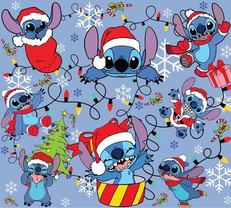 Stitch Tumbler Wrap, Calender Ideas, Stitch Tumbler, Christmas Stitch, Disney 2024, Cartoon Svg, Christmas Tumbler, Cute Stitch, Mini Donuts