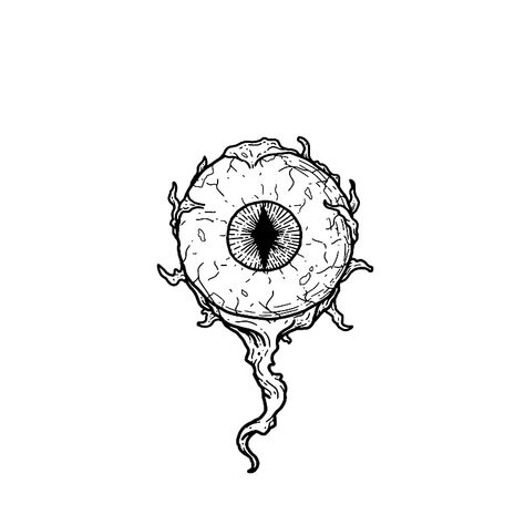 Eyeball Drawing, Eyeball Tattoo, Pola Tato, Grunge Tattoo, Eyeball Art, Tattoo Stencil Outline, Dark Art Tattoo, Tattoo Style Drawings, Line Art Tattoos