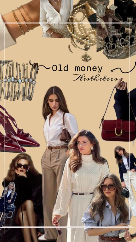 For an “old money” outfit inspiration , you can focus on capturing elements of classic, timeless style.   Here are a few ideas to include:  	•	Neutral color 🎨 : Beige, white, navy, cream, and black are the key colors. 	•	Tailored pieces: Think blazers, trousers, and structured coats. 	•	Luxury accessories: Pearls, silk scarves, leather bags, and loafers. 	•	Natural fabrics: Linen, wool, and cashmere add to the sophisticated feel. 	•	Minimalist jewelry: Gold or silver pieces that are understated but elegant.  You could pair an outfit with a caption like: “Elevate your wardrobe with timeless old money elegance – the art of subtle luxury. Minimalist Jewelry Gold, Money Aesthetics, Old Money Outfit, Money Outfit, Subtle Luxury, Old Money Aesthetic, Money Bag, Silver Pieces, Luxury Accessories