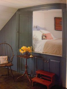 Cosy Attic, Bed Nooks, Bedroom Nooks, Cupboard Bed, Alcove Bed, Sleeping Nook, Bed Box, Bed Nook, Bedroom Vibes