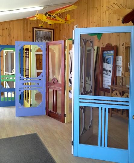 Quality Wooden Screen Doors designed and produced in Maine. Porch Screen Door Ideas, Wooden Screen Doors Ideas, Double Screen Doors, Lake Cottages, Wood Storm Doors, Wood Front Entry Doors, Wood Screen Door, Wooden Screen Door, Storm Doors