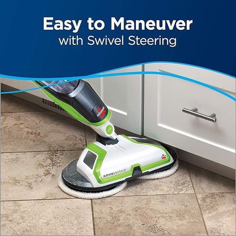 BISSELL Spinwave Cord Powered Hard Floor Mop - Quiet Operation with On Demand Spray for Sealed Hard Floor Surfaces - Includes Trial Formula, A Set of Soft Pads and A Set of Scrub Pads | 2039B : Amazon.ca: Home Cleaning Tile Floors, Floor Mop, Spin Mop, Steam Mop, Cleaning Gadgets, Household Cleaning Tips, Vinyl Floor, Steam Cleaners, Hard Floor