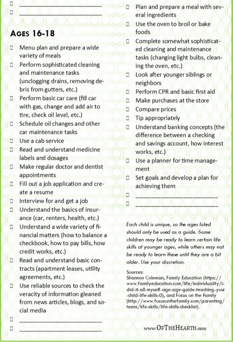 Life Skills For Teens Free Printable, Life Skills By Age, Life Skills For Adults, Life Skills Checklist, Thought Organizer, Skills By Age, Life Skills For Teens, Skills Quotes, Life Skills For Children