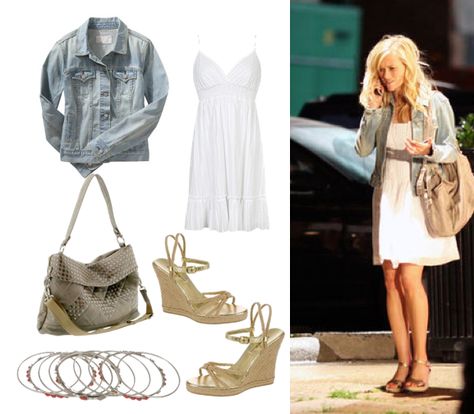 Cute fall inspiration Dress With Jean Jacket, Light Dress, Movies Outfit, Reese Witherspoon, Cute Summer Dresses, White Dress Summer, Fashion Hair, Girly Stuff, Cute Summer Outfits