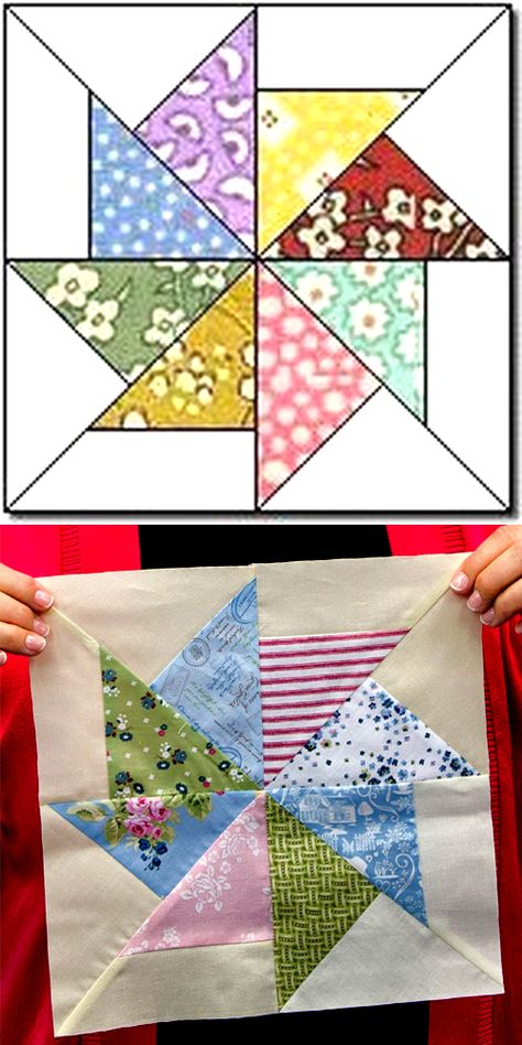 Pinwheel Block Tutorial, Triangle Quilt Block Patterns, Pinwheels Quilt Block, Pinwheel Block Pattern, Pinwheels Quilt Pattern, Pinwheel Garden Quilt Pattern, Traditional Quilt Block Patterns Free, Thread Spool Quilt Block, Pinwheel Pattern Paper Free Printable