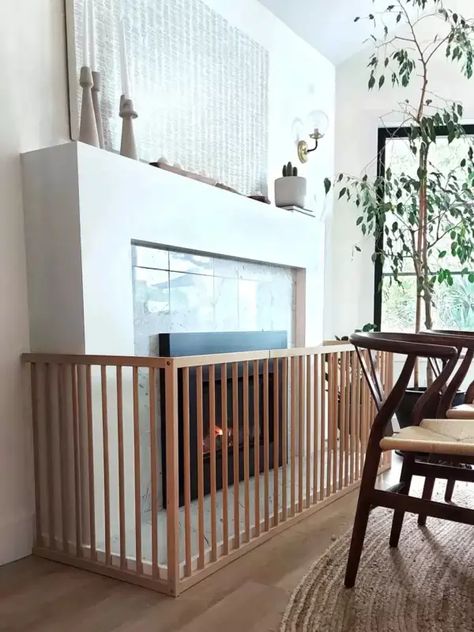 7 Green Bedroom Ideas For A Calming Space - The Lottery Hub Baby Proof Fireplace, Ikea Sniglar Crib, Fireplace Gate, Ikea Crib, Crib Wall, Fireplace Fronts, Baby Gate, Baby Gates, Modern Fireplace