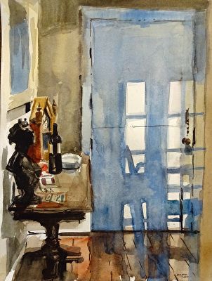 Winter Shadows at the Front Door by Barbara Tapp, Watercolor, 12 x 9 Paint Inspo, Scrap Books, Interior Paintings, Watercolor Landscapes, Arches Watercolor Paper, Watercolor Kit, Watercolour Paint, Art Watercolour, Watercolor Journal