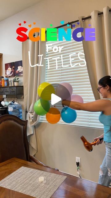 Cynthia on Instagram: "Spinning Balloons 🎈 easy and exciting science experiment 🧪  You need :  - balloons (6)  - double sided tape  - hair dryer   #scienceforlittles #scienceexperimentsforkids #scienceexperiment #scienceiscool #scienceforkids #stemforkids #preschoolactivities #toddleractivities #activitiesforkids #homeschoolpreschool" Things That Spin Preschool, Science Balloons, Experiments For Kids Easy, Two Years Old Activities, Balloon Science Experiments, Easy Science Experiments For Kids, Balloon Experiment, Science Experiments Kids Easy, Gross Things