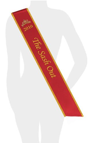 Our sashes are designed to be worn over the right shoulder and adhered at the left hip Pageant Sashes Diy, How To Make A Pageant Sash, Pageant Sash Template, Diy Sash How To Make, Beauty Pageant Sashes, Grad Stoles, Pageant Sashes, Graduation Sash, Black Globe