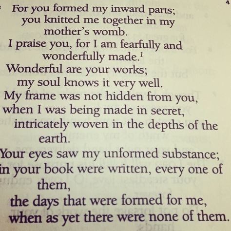 Psalms 139:13-16 Psalms 139, Praise Jesus, Psalm 139, Very Well, Psalms, Meant To Be, It Works, Jesus, Wonder