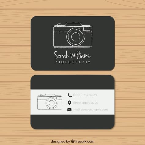 Photographer Business Card Design, Logo Fotografia, Sewing Business Logo, Freelance Business Card, Visit Cards, Identity Card Design, Business Card Design Black, Photography Business Cards Template, Visit Card