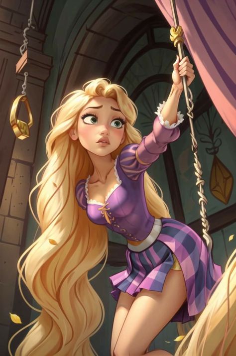 Disney Fan Art Dirty, Dark Disney Princess Art, Realistic Disney Princess, Dark Disney Princess, Alternative Disney Princesses, Disney Character Art, Disney Cuties, Alternative Disney, Disney Princess Rapunzel