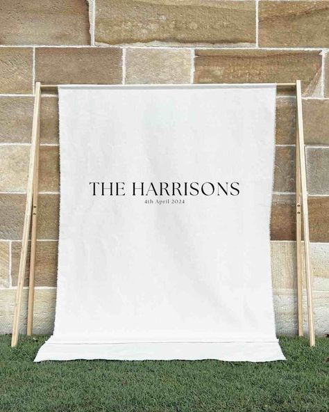 codadesignstudio - Etsy Canada Linen Wedding Backdrop, Fabric Backdrop Wedding, Wedding Reception Welcome Sign, Linen Backdrop, Wedding Banners, Wedding At Home, Natural Edges, Welcome Wedding Sign, Banner Wedding