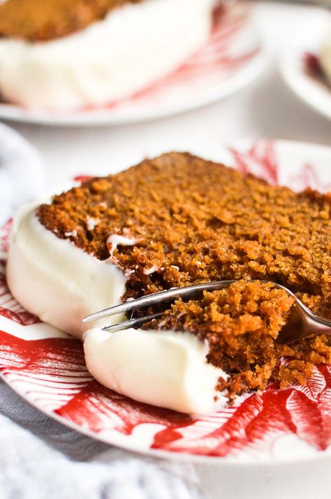 Gingerbread Loaf Cake, Date Nut Bread, Gingerbread Loaf, Red Desserts, Frosting Cake, The View From Great Island, Apple Fritter Bread, Break Fast, Cream Cheese Frosting Recipe