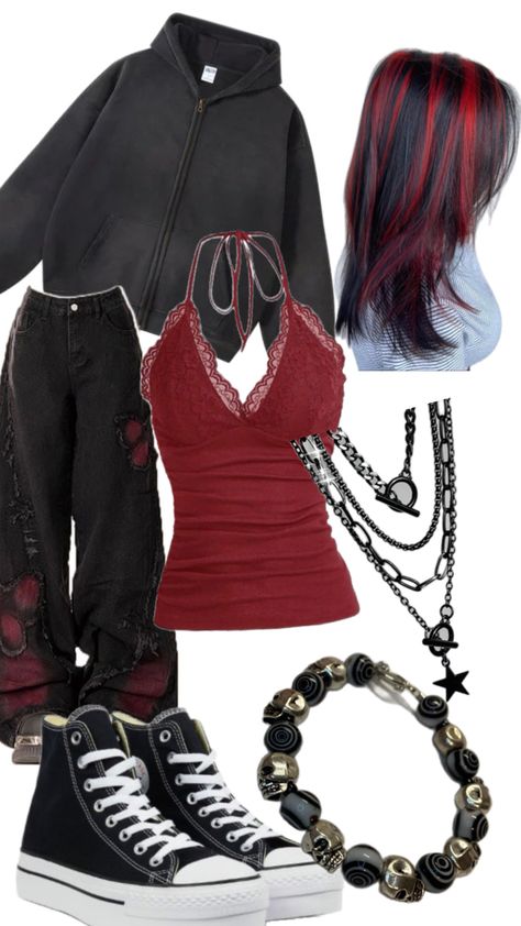 Edgy Y2k Outfits, 2000s Alt Fashion, Grunge Outfits Fall, Estilo Emo, Trendy Outfits For Teens, 2000s Fashion Outfits, Swaggy Outfits, Alternative Outfits, Really Cute Outfits