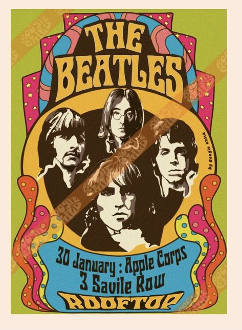 60s Room, Art Nouveau Posters, Beatles Artwork, 1960s Posters, Beatles Party, A Boogie, Hippie Posters, Beatles Poster, Beatles Art