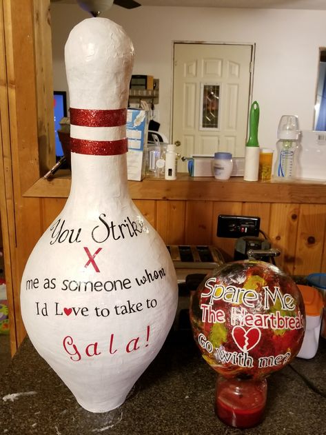 Bowling Promposal, Bowling Hoco Proposal, Gamer Promposal, Bowling Promposal Ideas, Fall Ball Proposal Ideas, Winter Formal Proposal, Promposals Ideas, Formal Proposal, Sadies Proposal