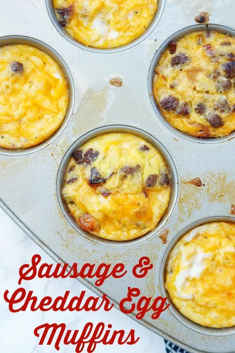 Sausage Egg Muffins, Bypass Recipes, Sausage Muffins, Egg And Grapefruit Diet, Eating On The Go, Muffins Breakfast, Portion Size, Fast Meals, Egg Muffins Breakfast